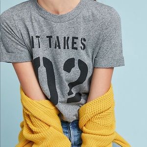 Anthropologie Sol Angeles It Takes Two Tee